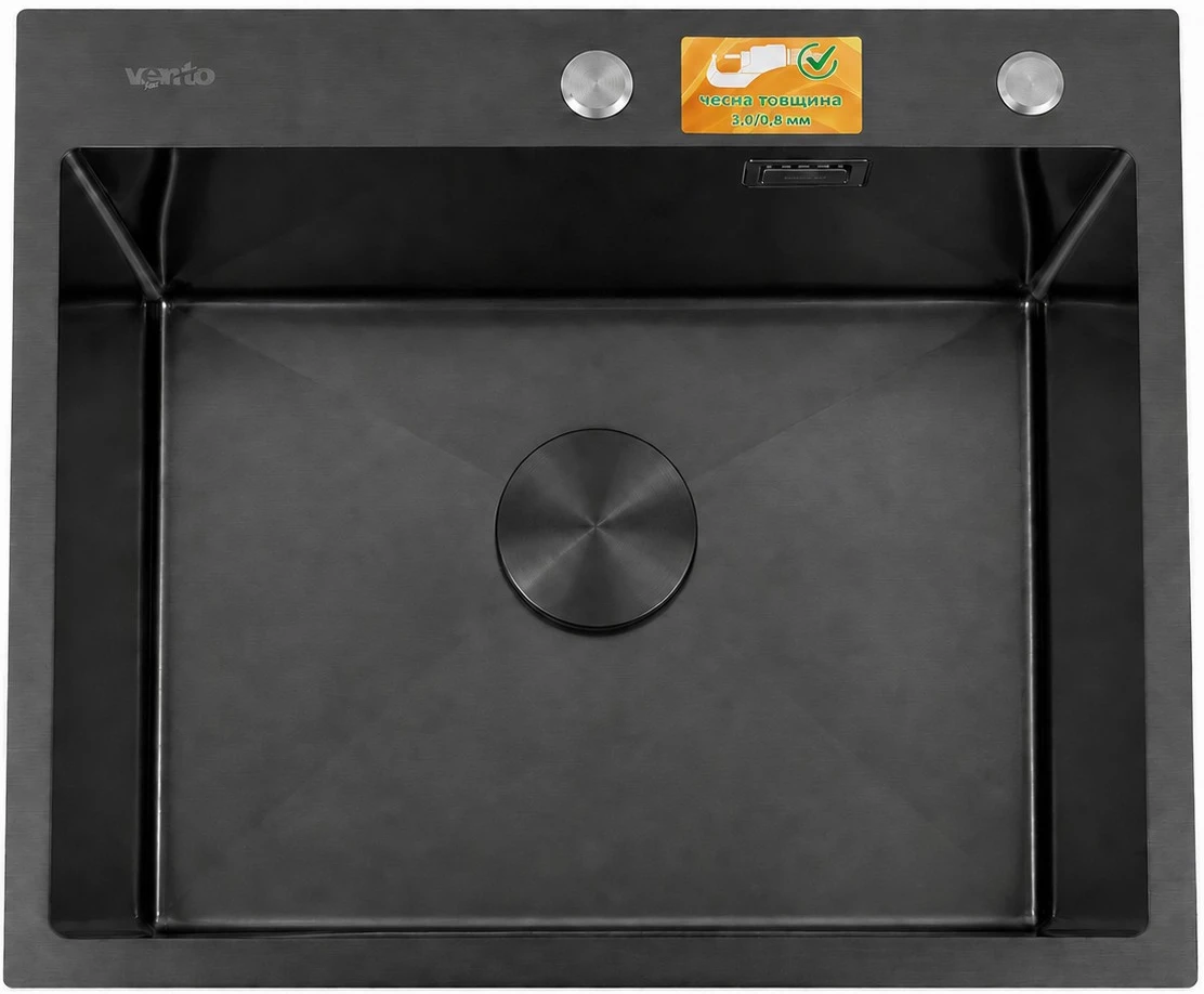 Мийка кухонна Ventolux HMKS 5848 PVD BK 3/0,8